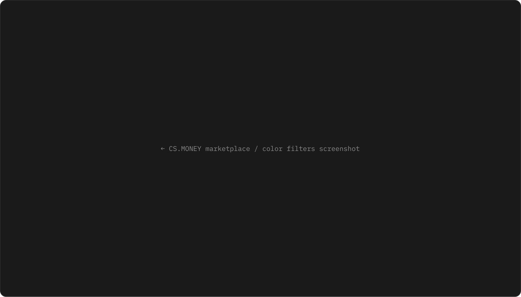 CS.MONEY marketplace color filters